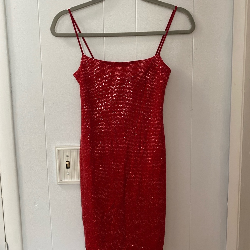 Windsor Dazzling Red Sequin Mini Dress